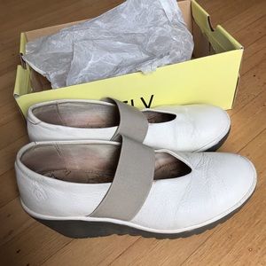 Fly London wedges white